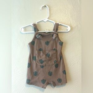 Kate Quinn Brown Romper with Cactus Design